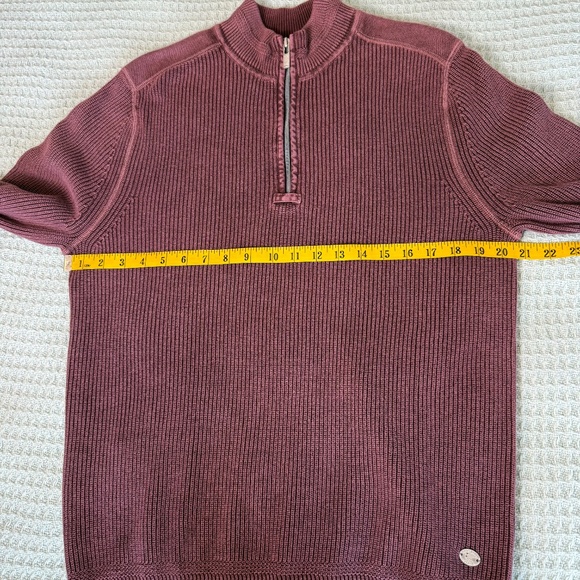 NWT Tommy Bahama New East River Half Zip Sweater Mens Medium Purple Shirt - Picture 5 of 7